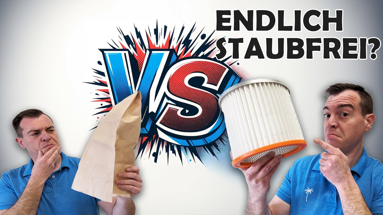 90% weniger Staub! Papierfilter vs. Patronenfilter. CamVac Filtertest.
