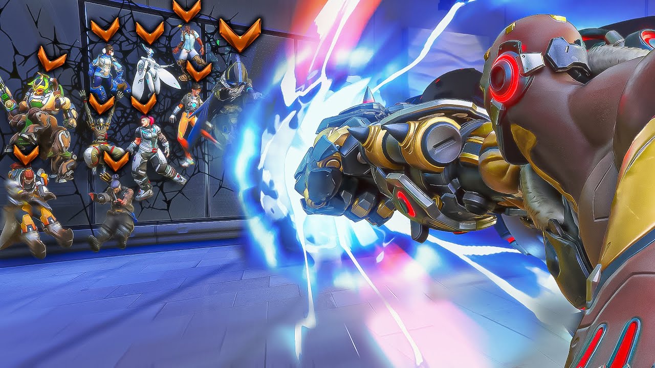 1 улучшенный топ-500 Doomfist против *10* бронзовых игроков — кто победит?! (при участии ZBRA)