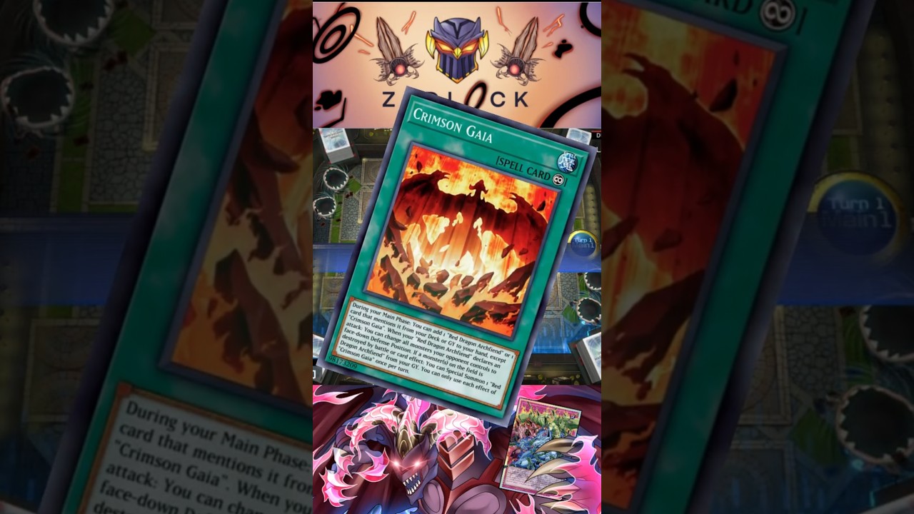 NEW 1-CARD CRIMSON GAIA RDA COMBO #yugioh #reddragonarchfiend #yugiohtcg