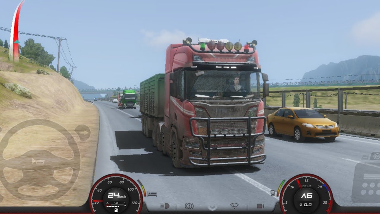 Truck Simulator 3😡The truck is consuming a lot of diesel.