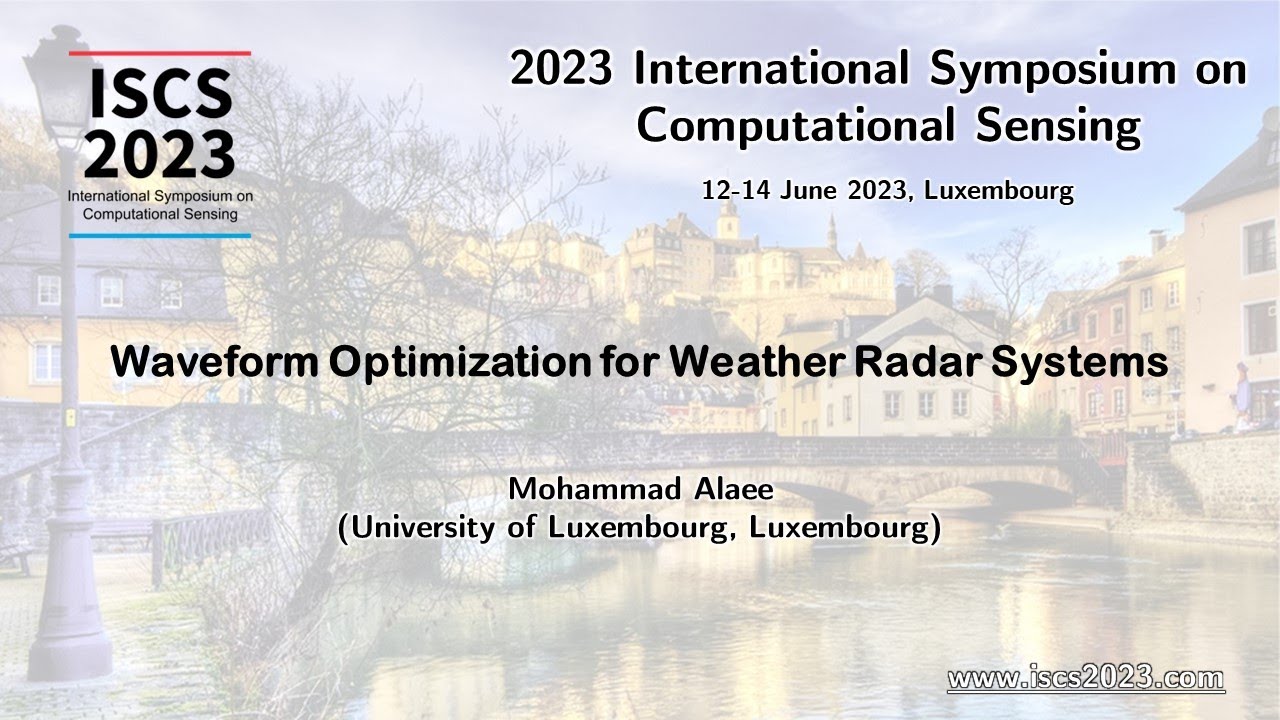 ISCS23: Waveform Optimization for Weather Radar Systems