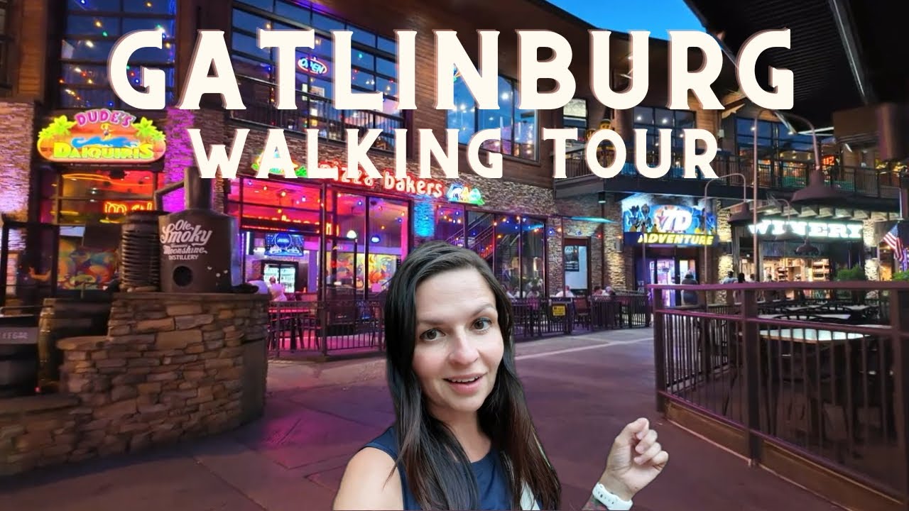Gatlinburg, Tennessee-POV-Sunset Walking Tour-Downtown-June 2024