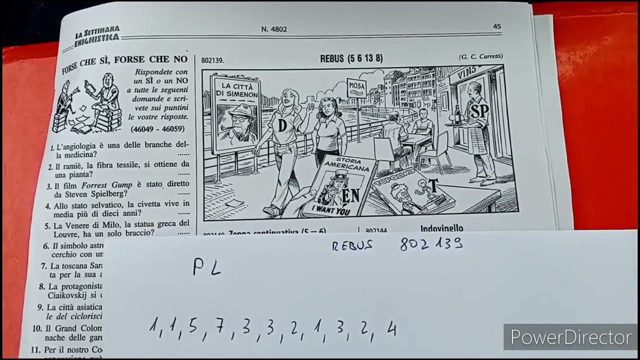 Rebus 802139 prima lettura e soluzione
