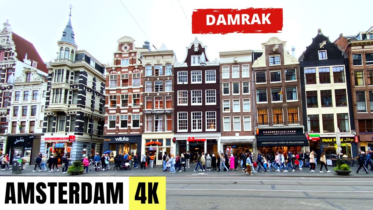 AMSTERDAM, NETHERLANDS 🇳🇱 [4K] City Centre &mdash; Damrak & Rokin