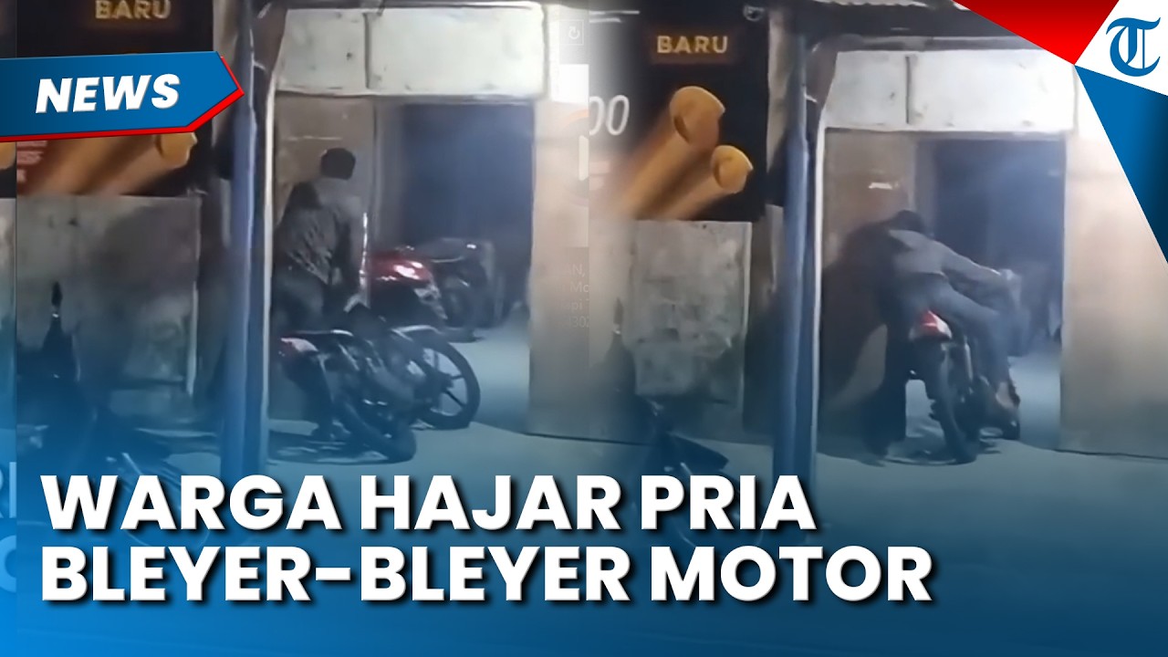 MERESAHKAN, Warga Hajar Pria Bleyer bleyer Motor di Trenggalek, Terluka Tapi Tak Dibawa ke RS