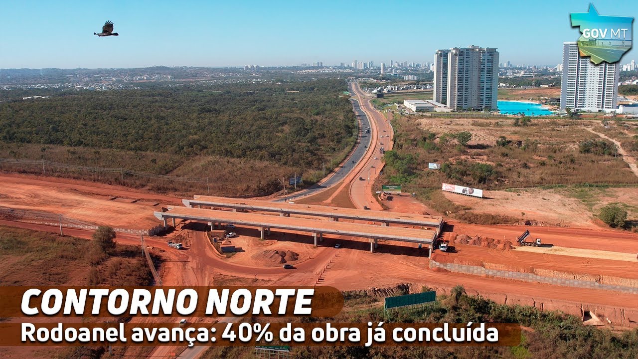 Obras do Rodoanel avan&ccedil;am em Cuiab&aacute; e V&aacute;rzea Grande com 40% de conclus&atilde;o