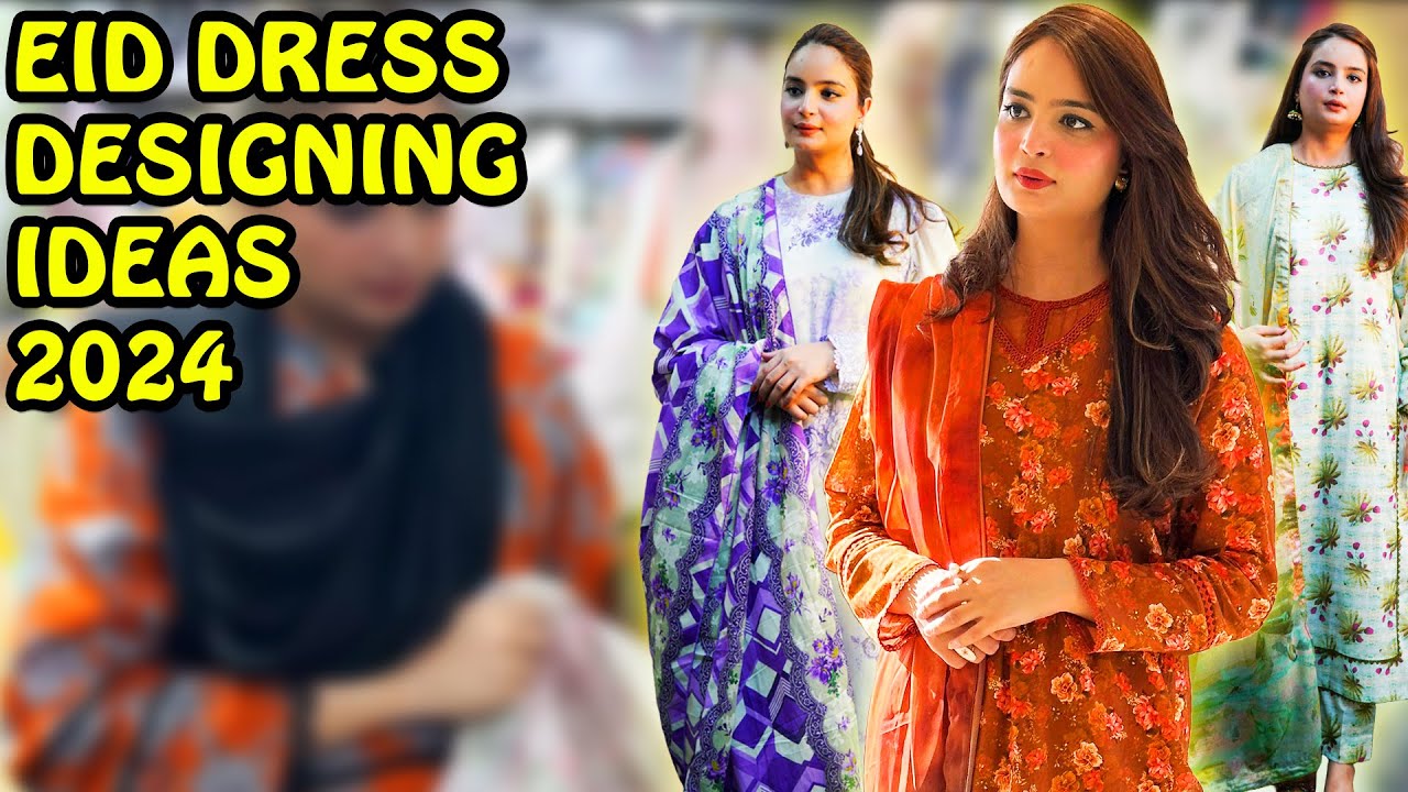 Eid Dress Designing 2024 | Summer Dress Design |How to Design Simple lawn dress |Eid shopping