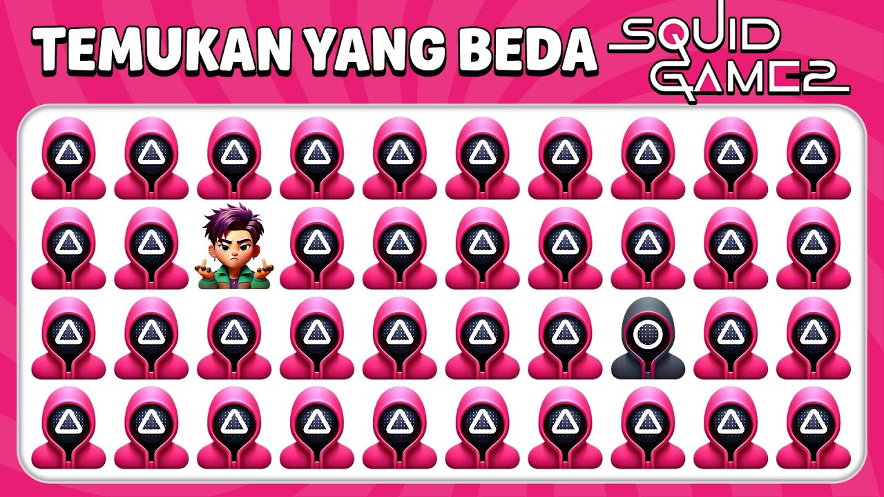 Temukan Emoji Yang Beda - Edisi Squid Game 2 🦑🎲🎮 | Kuis Lebah