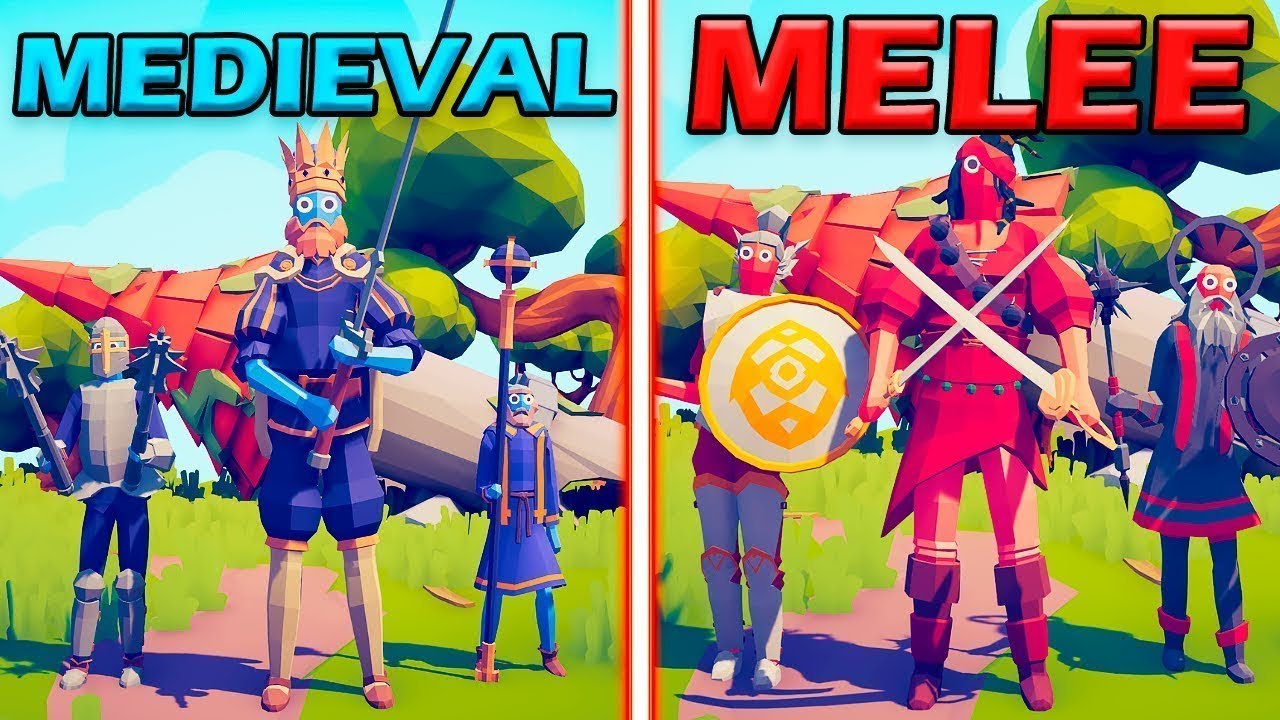 MELEE UNITS vs MEDIEVAL TEAM - Totally Accurate Battle Simulator | TABS