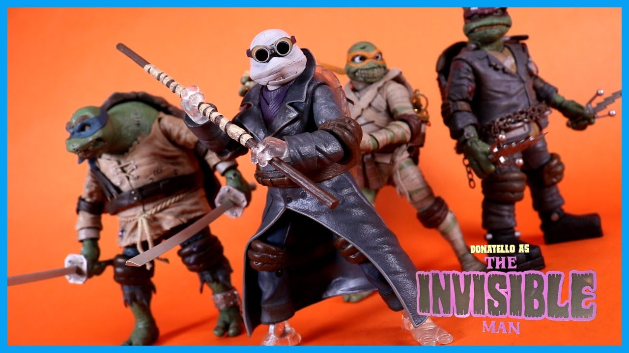 NECA Toys TMNT x Universal Monsters DONATELLO AS THE INVISIBLE MAN Action Figure Review