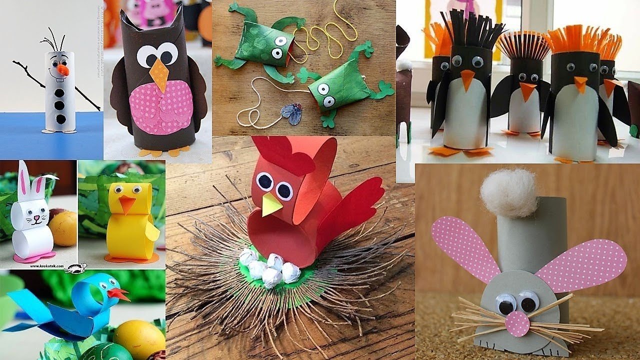 ★ 50 IDEAS GENIALES  DE ANIMALES CON ROLLOS DE PAPEL HIGIÉNICO |  Paper Roll Animals  (✿◠‿◠)