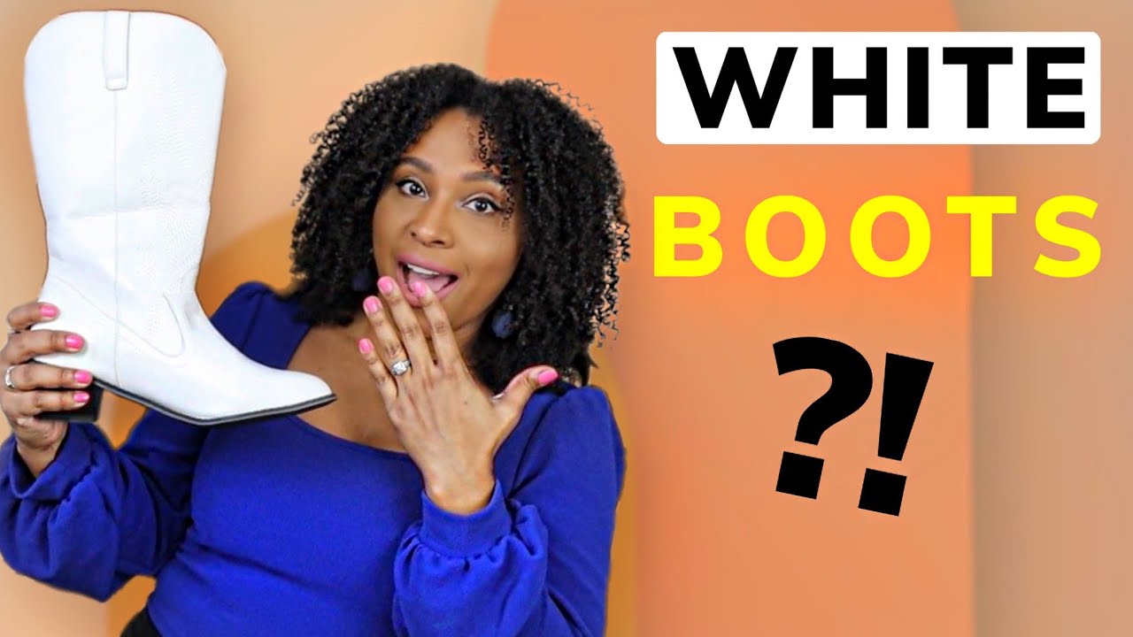 How to Style White BOOTS for Winter | styling white boots