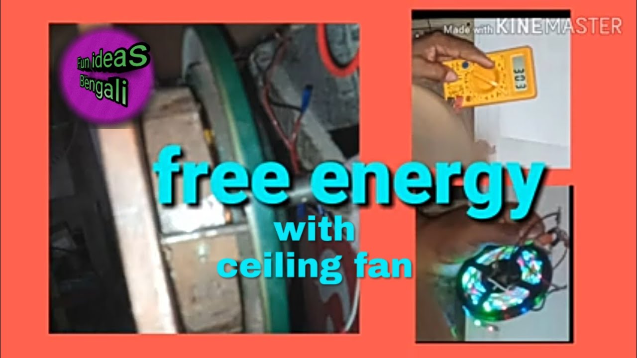 Ceiling fan free energy generator