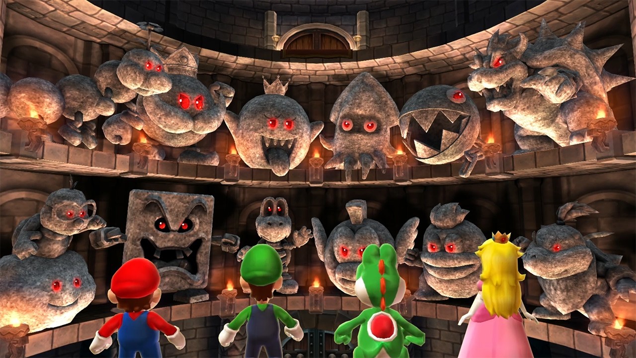 Mario Party 9 Boss Rush Minigames - Mario Vs Luigi Vs Yoshi Vs Peach (Master Difficulty)