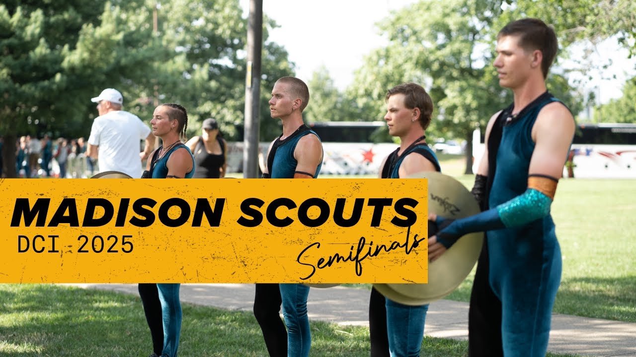 Madison Scouts Cymbal Line 2025 / DCI Semifinals / In the Lot with Seavine