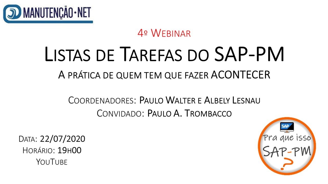 Tirando Dúvidas no SAP-PM - Lista de Tarefas e muito mais