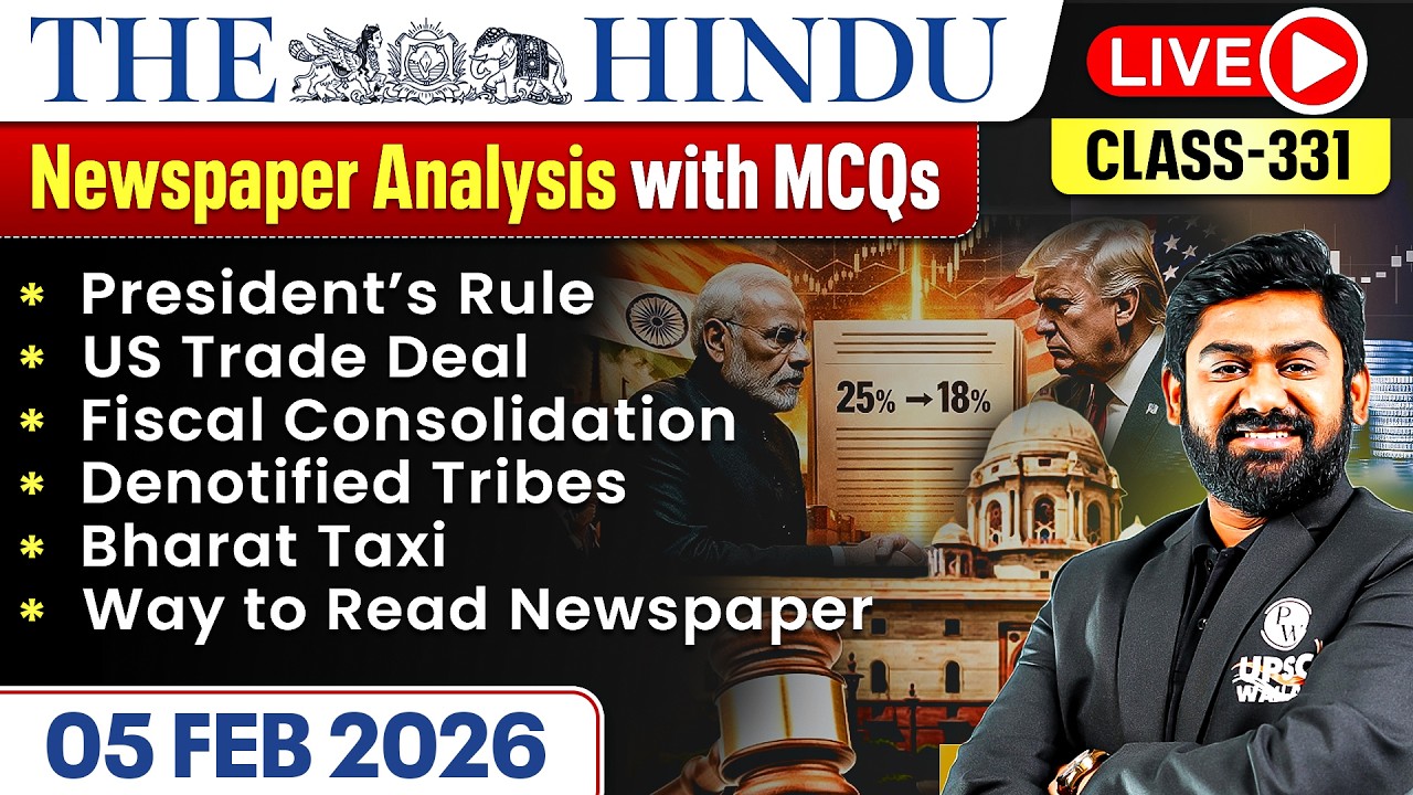 The Hindu Analysis - 5th February | The Hindu Newspaper Today with MCQs | Aasim Sir