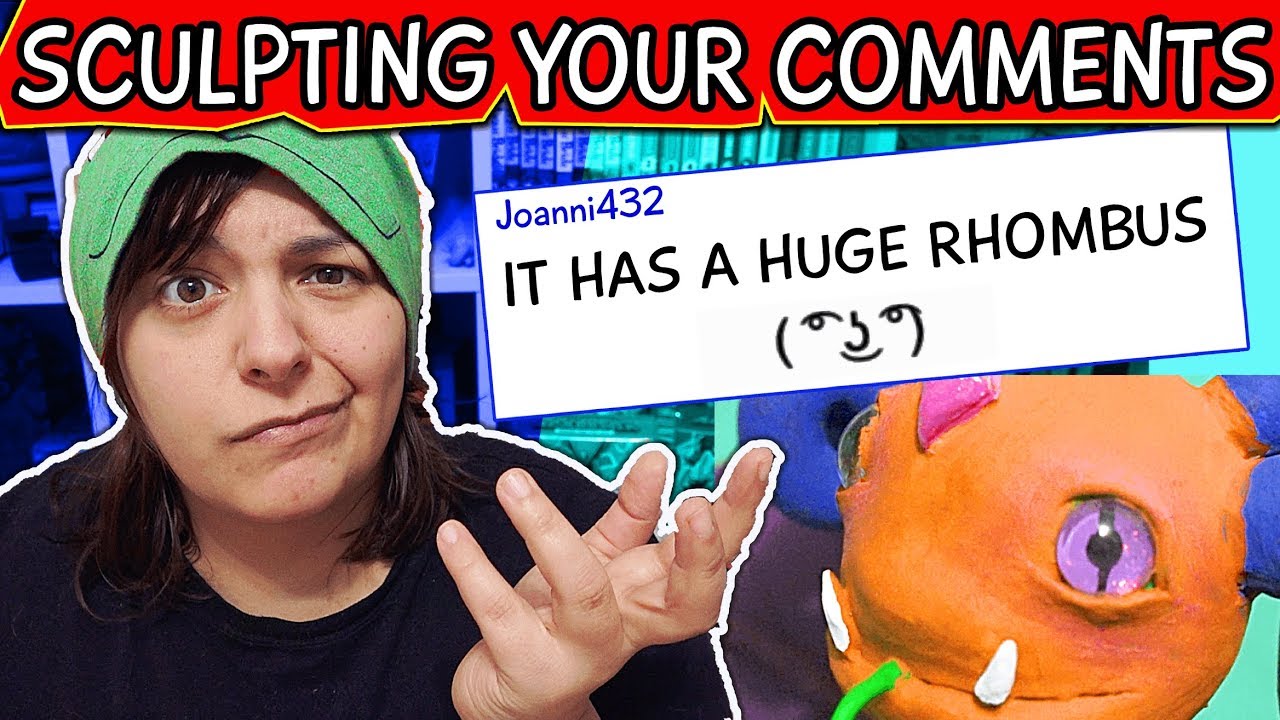 I TURN MY SUBSCRIBERS COMMENTS INTO A SCULPTURE #1 Monster Clay craft DIY Challenge