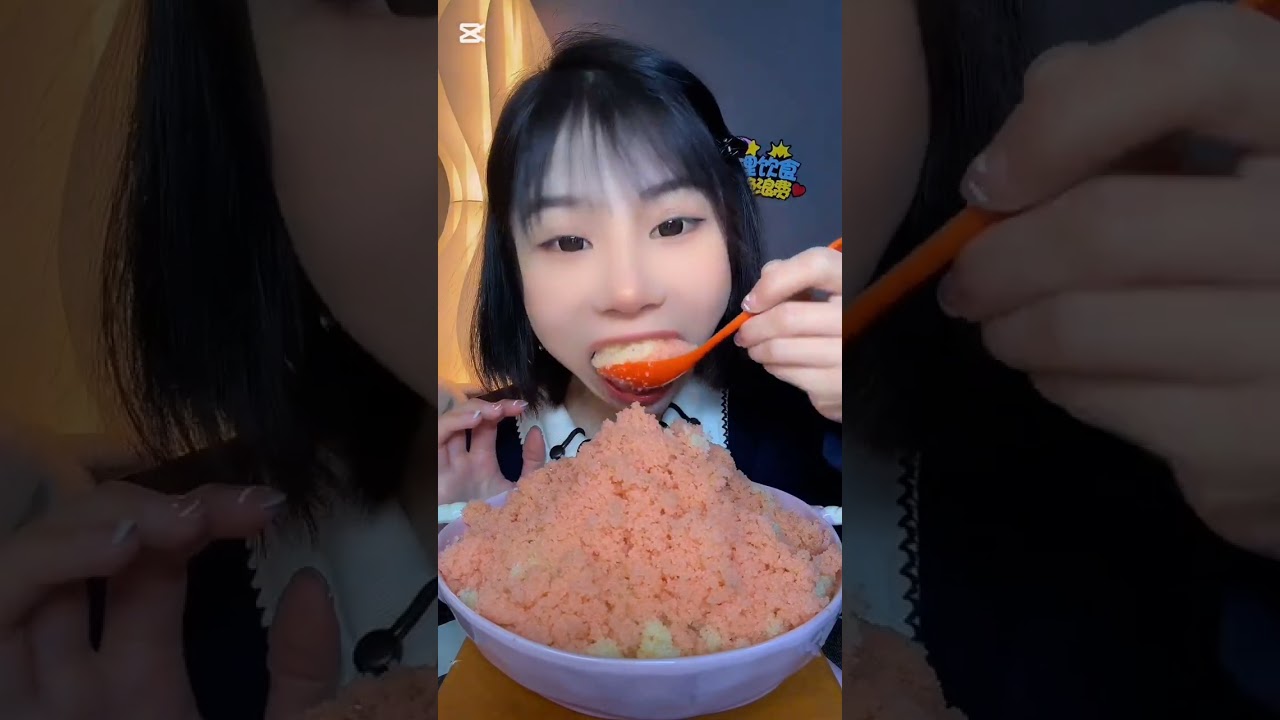 ASMR voice control eating sound colorful crunchy tobiko eggs #fyp 