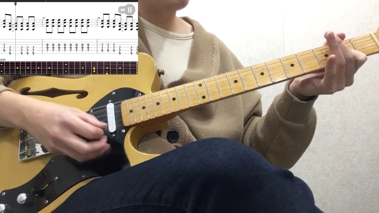 박하사탕 rock 버전 기타 파트 커버 +tab (YB 밴드)
