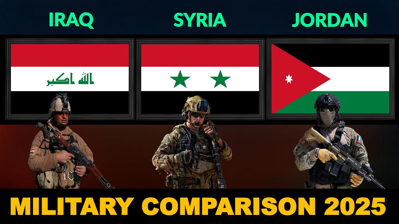 Iraq vs Syria vs Jordan Military Power Comparison 2025 | Defense Tube