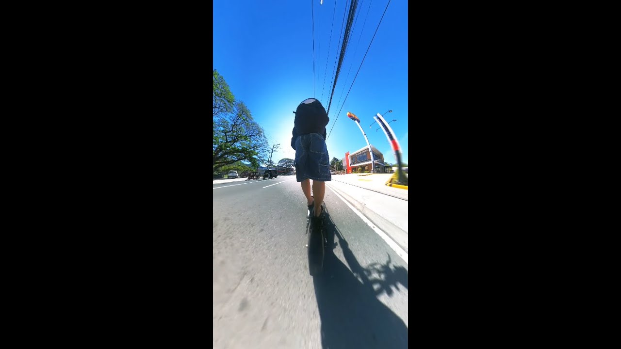E-Scooter ride, Third person view (4K/30FPS)