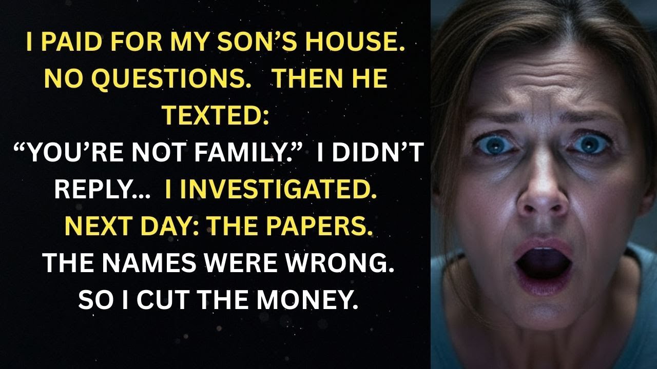 My Son Texted: “You Won’t Be Joining Us. My Wife Prefers It Family-Only” After I Paid For The House.