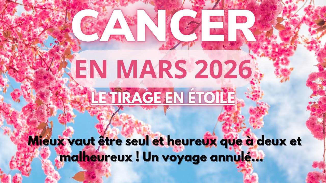 🌺 CANCER ~ Mieux vaut être seul et heureux que à deux et malheureux ! Un voyage annulé… #tarot 