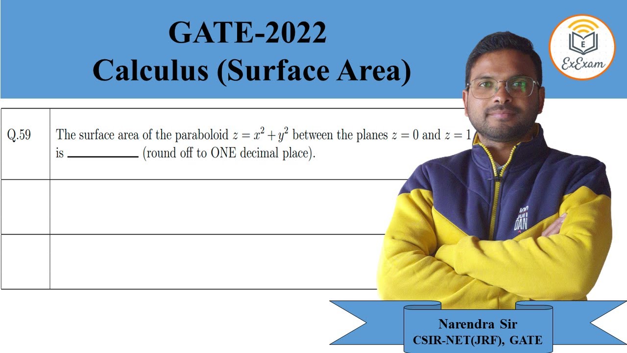 GATE-2022 Mathematics(MA) || Surface Area(Calculus) || Question No. 59