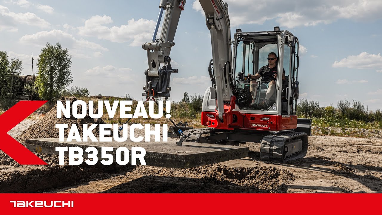 Takeuchi TB350 R: la nouvelle pelle à rayon court | TAKEUCHI BENELUX