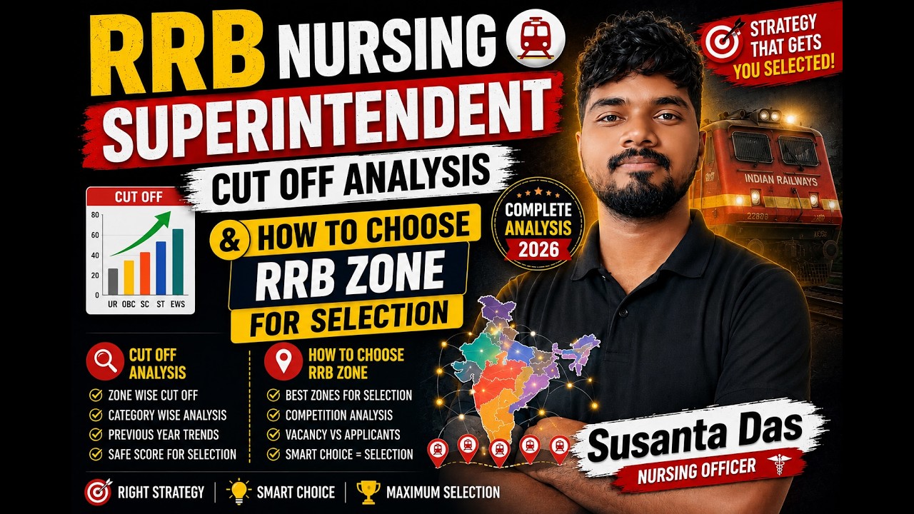 How to choose RRB Zone & RRB Nursing Previous Year Cut off analysis