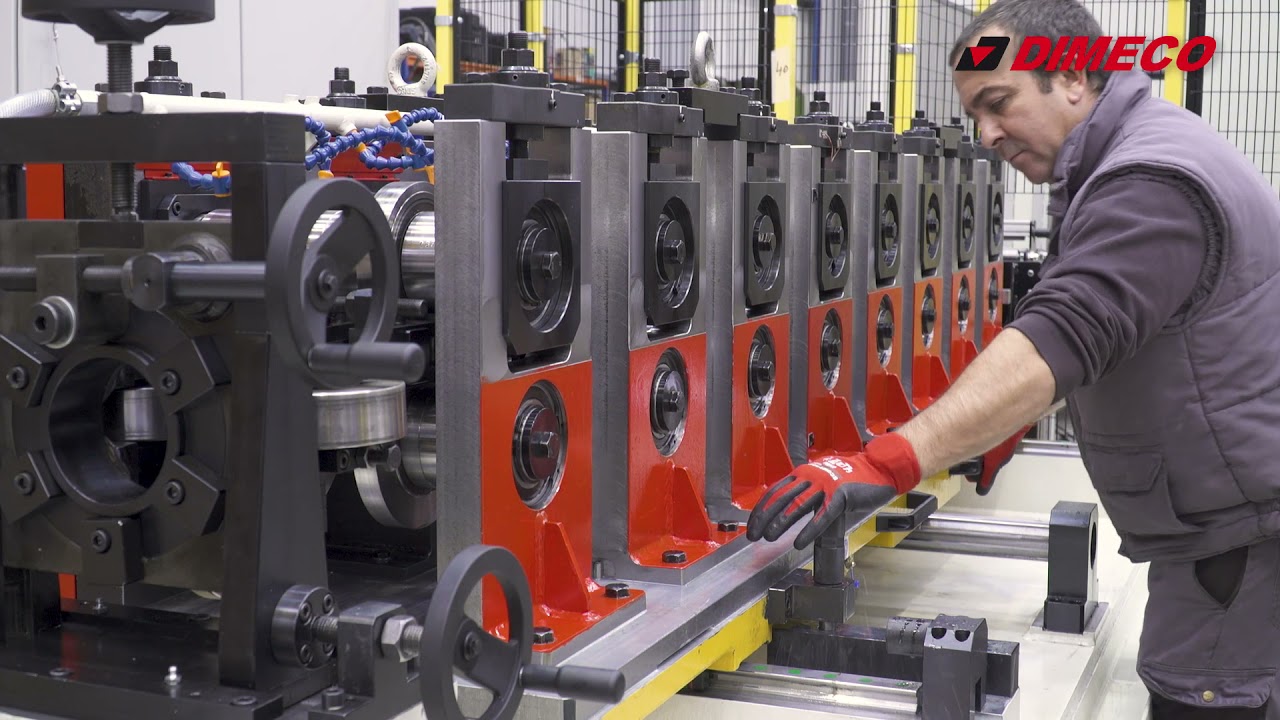 Dimeco Roll forming line for profiles U & C for Beverage industry