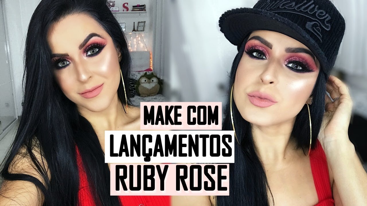 MAQUIAGEM NOITE TESTANDO LANÇAMENTOS DA RUBY ROSE