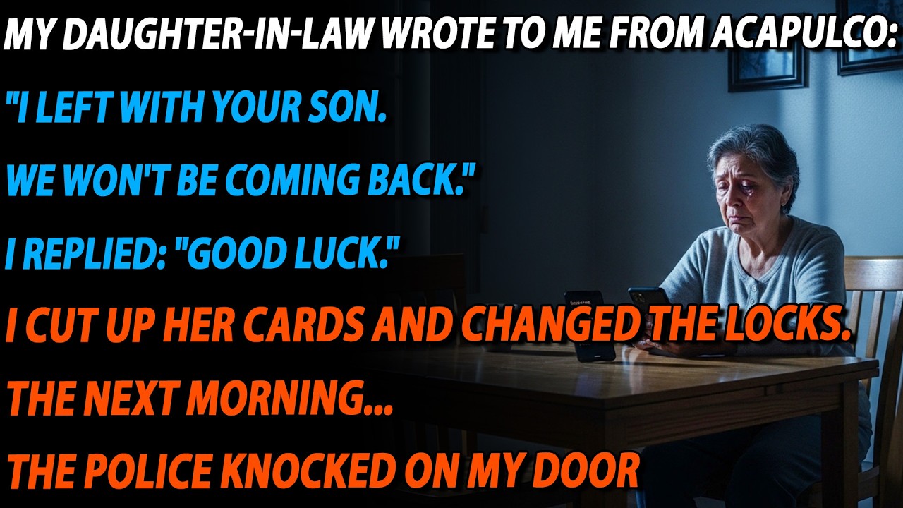 🚨 My Daughter-in-Law Texted: ‘I’ve Gone With Your Son’ — The Next Morning Changed Everything! 😱