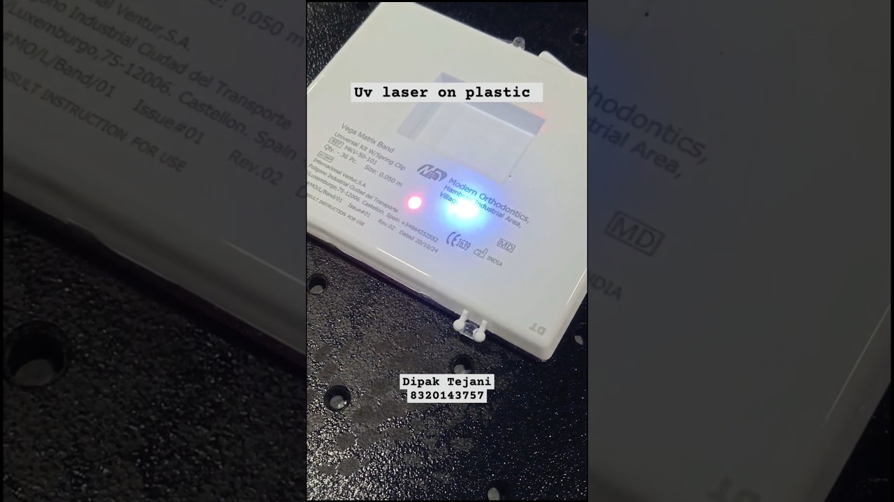 UV Laser Marking Machine for plastic box #uvlaser #uvlasermarkingmachine #uvlasermarker