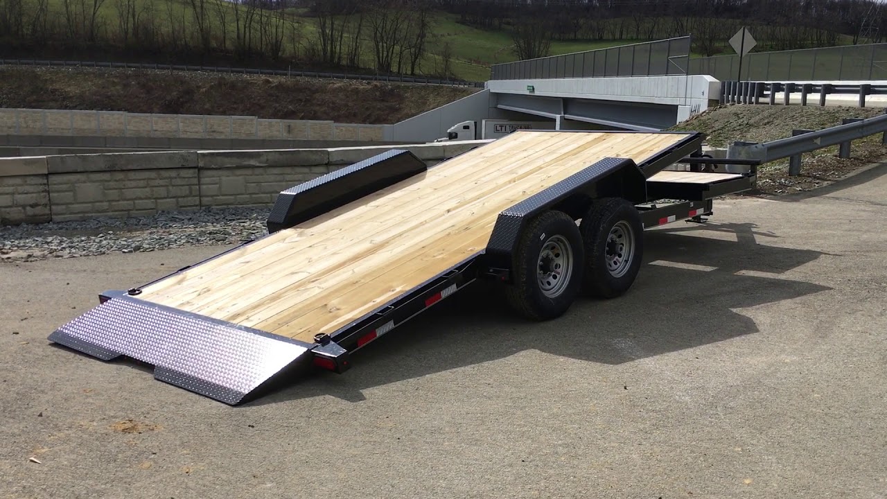 Lamar 7x20' Gravity Tilt 16+4' Lowboy Equipment Trailer 14000# TD832027-Gravity