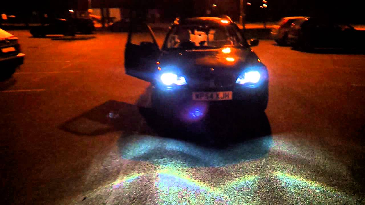BMW E46 facelift DEPO HEADLIGHTS with SMD bulb halo rings and XENON HID