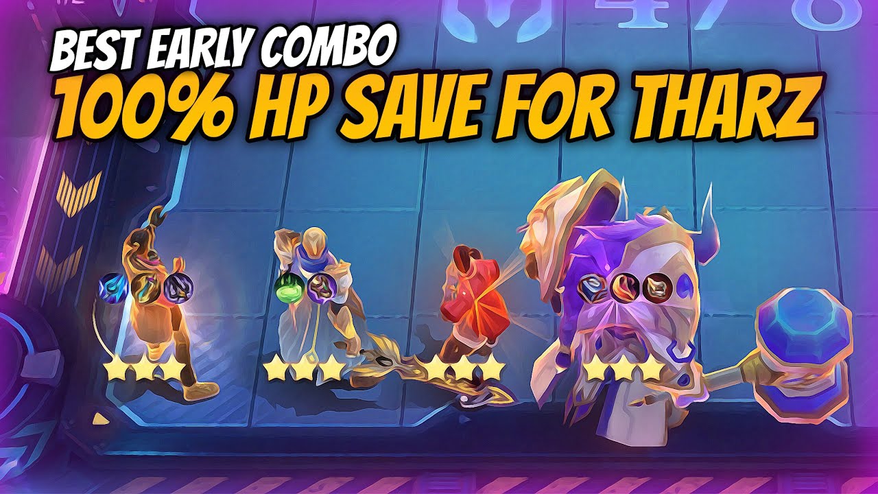 BEST EARLY COMBO FOR THARZ SKILL 3 AFTER UPDATE | 100% HP SAVE COMBO | MAGIC CHESS MLBB