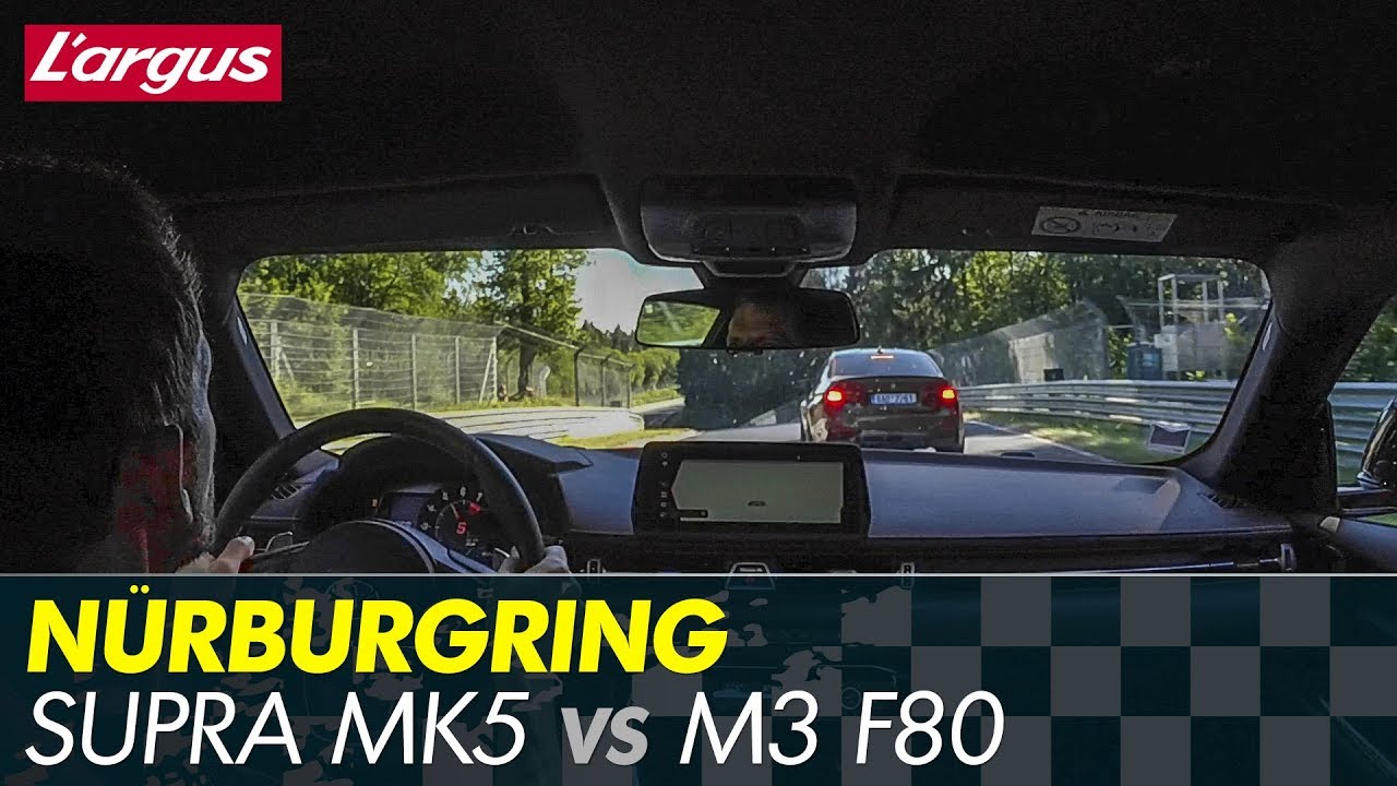 New Toyota SUPRA - Nürburgring BATTLE vs M3 F80 and a motorbike
