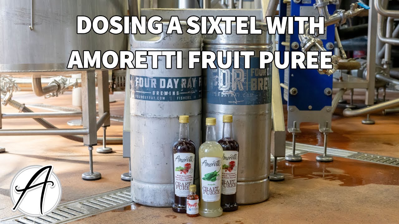 How to Dose a Keg with Amoretti Fruit Puree | Four Day Ray Brewing Spicy Strawberry Rhubarb Blonde