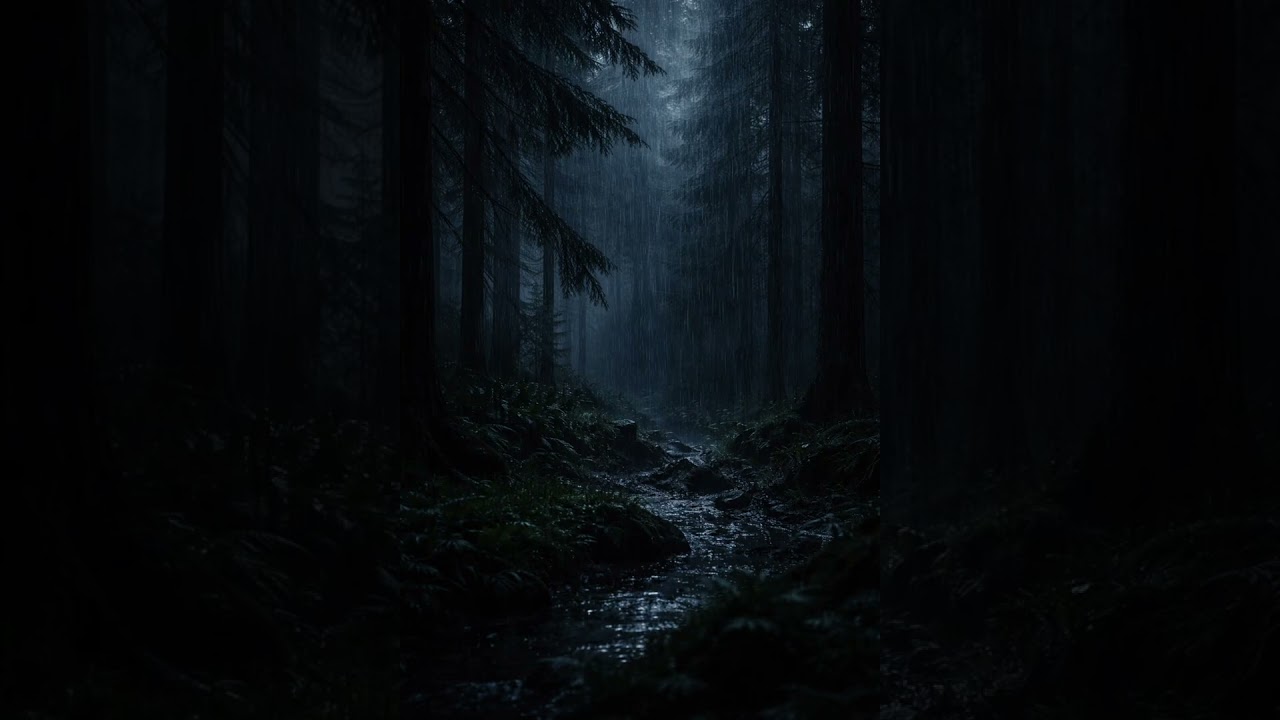 Heavy Rain in Dark Forest 🌧️ | Deep Sleep & Relaxation | 3 Hours | No Loud Thunder