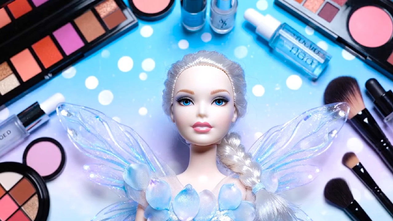 Elsa Ice Angel Fantasy Makeup ❄️✨ ASMR Satisfying Beauty Sounds