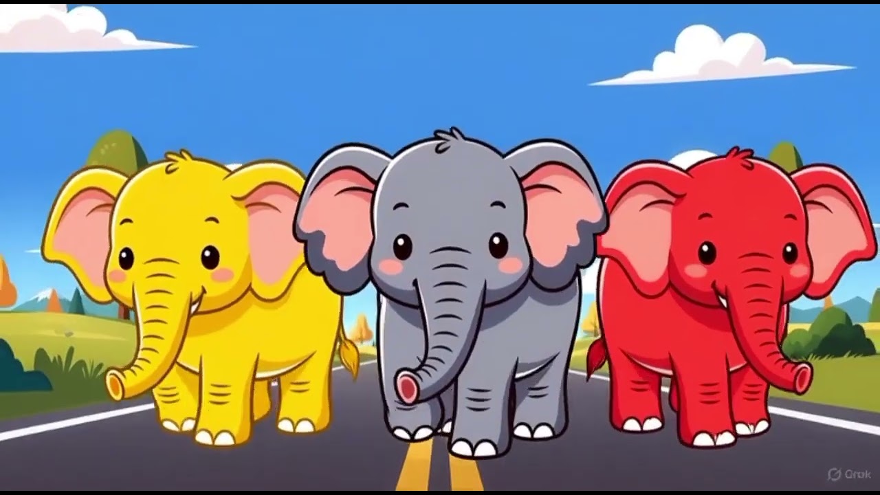 پانچ موٹے ہاتھی | بچوں کی مزے دار نظم 🐘🎶 | Kids Cartoon Poem in Urdu