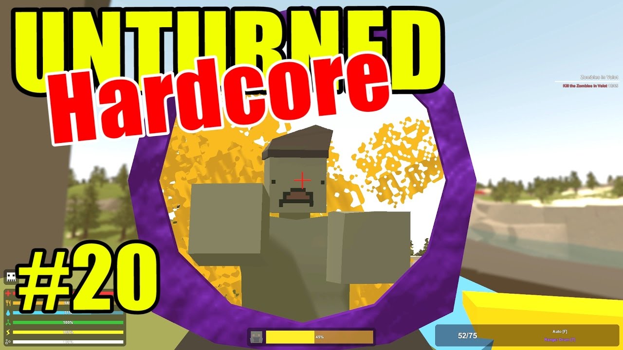 Unturned HARD Mode - Deadzone MEGA Zombie!! - Ep. 20 (Overgrown 3+ Map)
