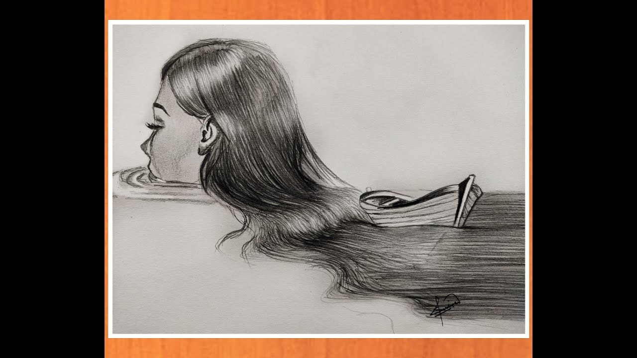 How to draw pencil drawing a sad girl || deep meaningfull || step by step draw