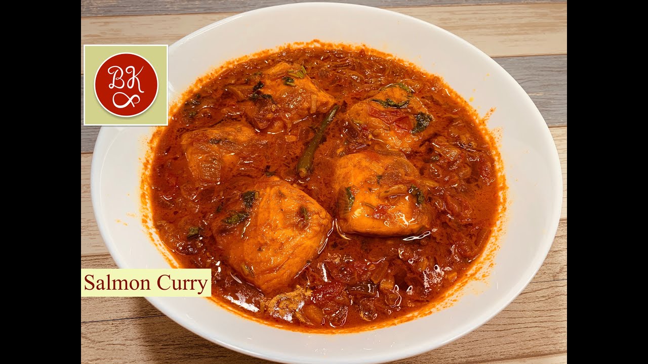 Salmon curry Indian style