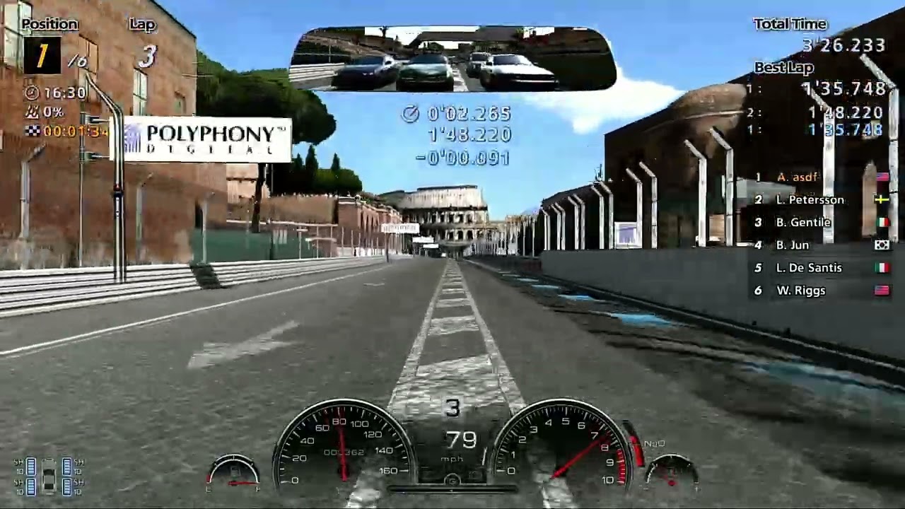 gt6 5 min race 3 5'00.027