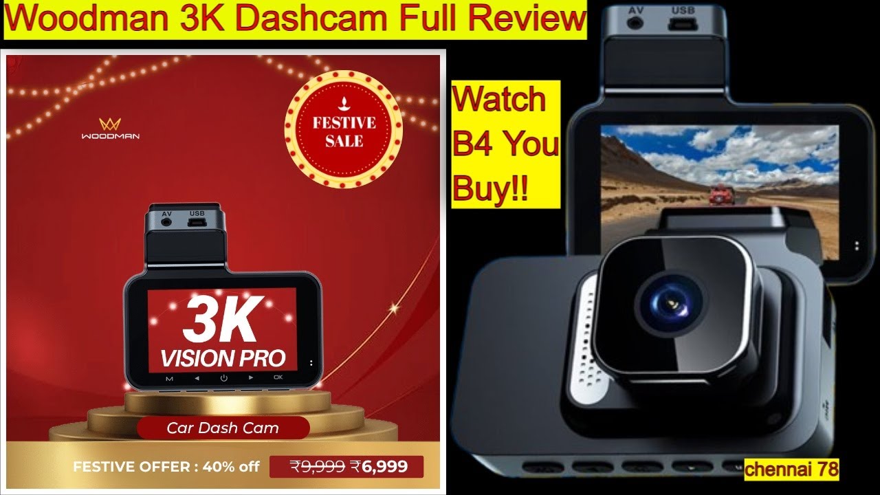 Woodman 3K Front & Back Dashcam Detailed Review #chennai78 #trending #dashcam #unboxing #tamil #tech