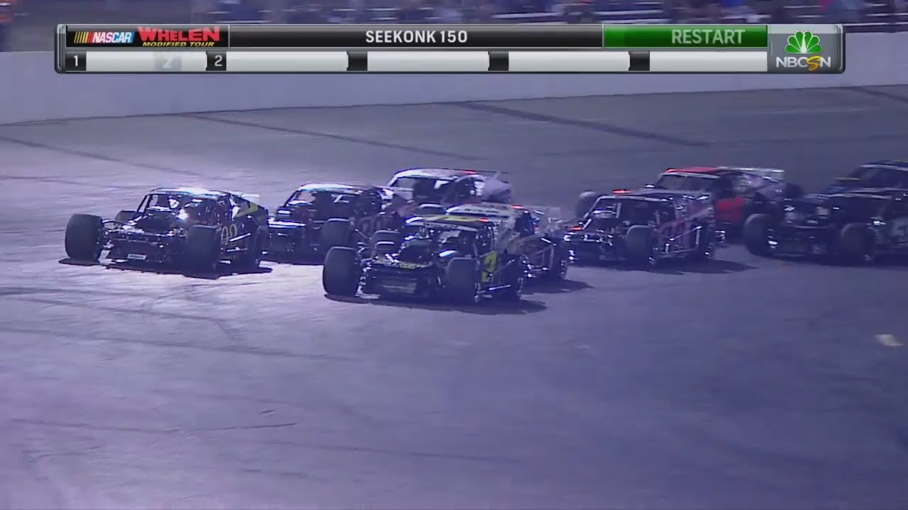 NASCAR Whelen Modified Tour 2017. Seekonk Speedway. Last Laps