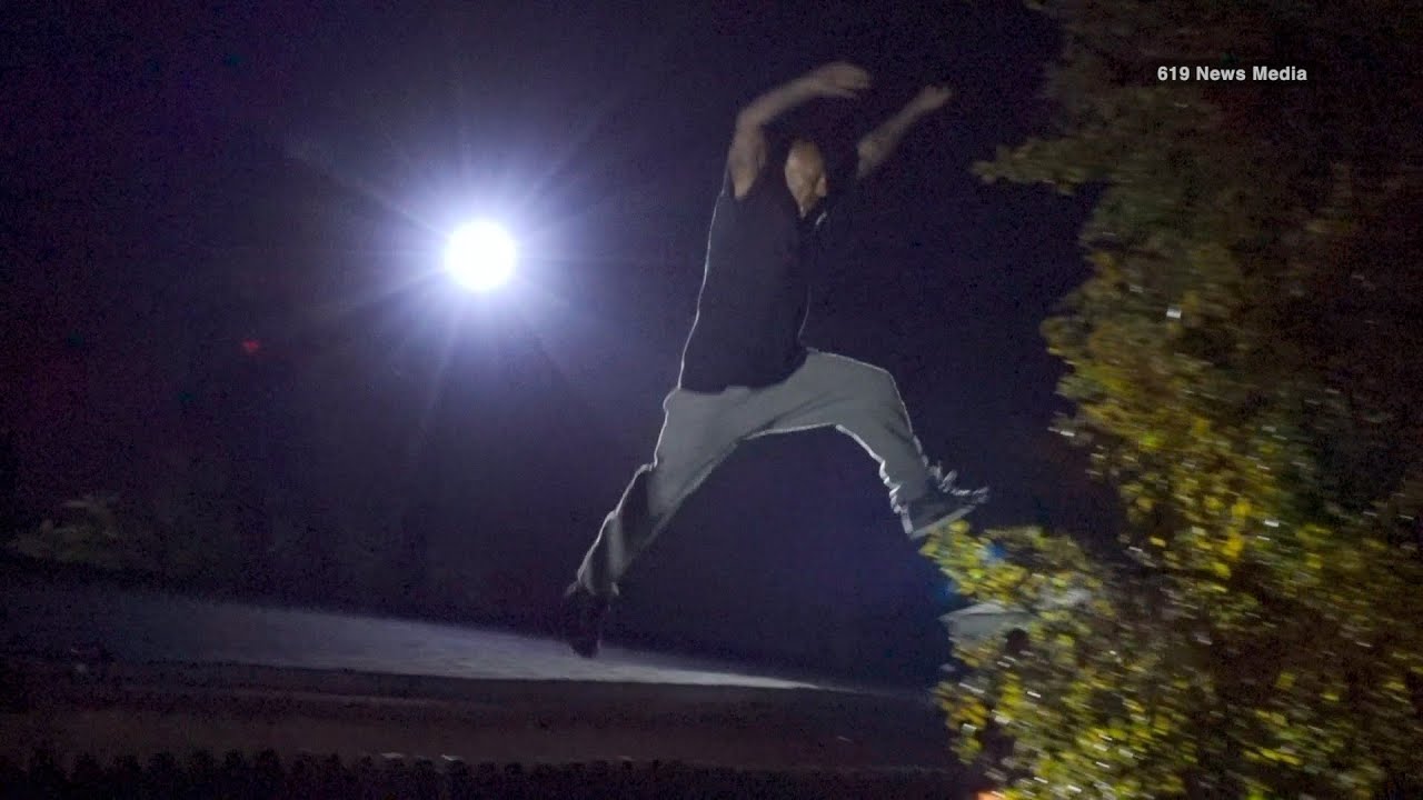 SDPD Officers Make Rooftop Arrest